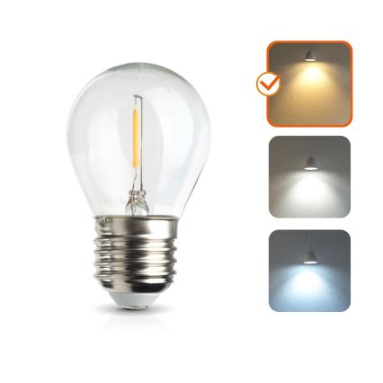 LED žiarovka E27/1,3W/230V 2700K