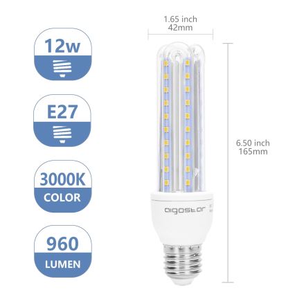 LED Žiarovka E27/12W/230V 3000K - Aigostar