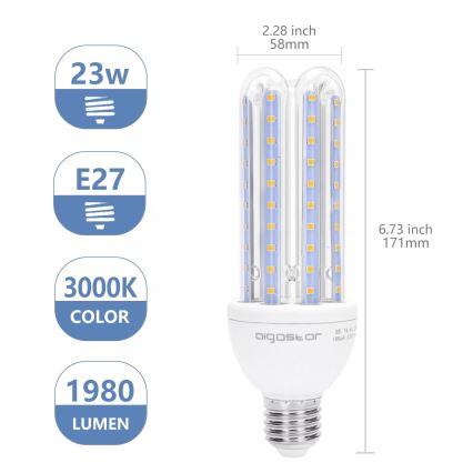 LED Žiarovka E27/23W/230V 3000K - Aigostar