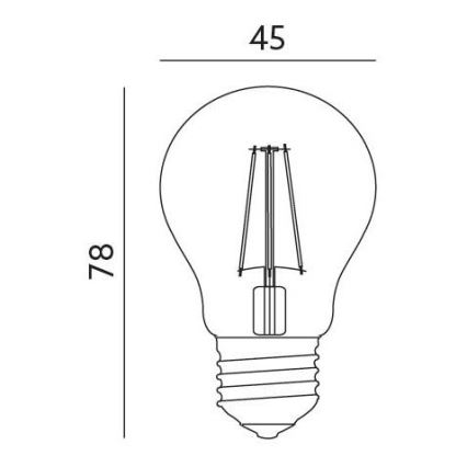 LED žiarovka E27/4W/230V 3000K