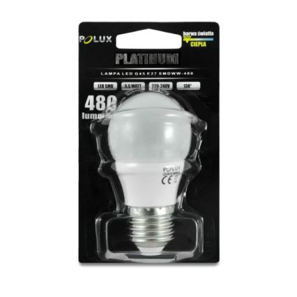 LED žiarovka E27/5,5W/220-240V