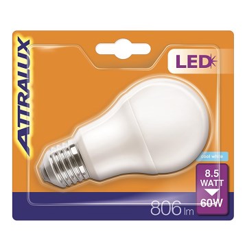 LED Žiarovka E27/8,5W/230V 4000K - Attralux
