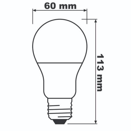 LED Žiarovka ECO E27/8,5W/230V 2700K 806lm