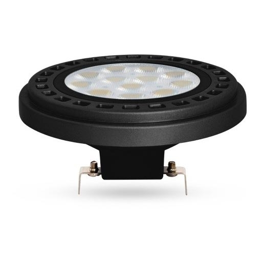 LED Žiarovka ECOLINE AR111 G53/12W/12V 4000K 30° čierna - Brilagi