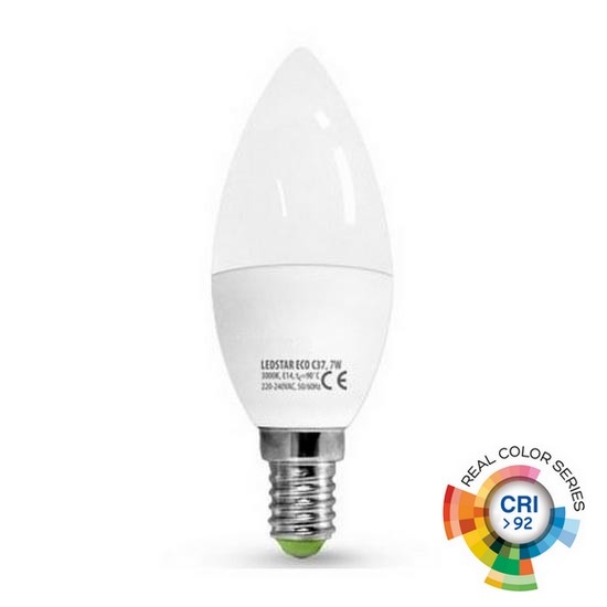 LED žiarovka ECOLINE C37 E14/7W/230V 3000K CRI 92 - Brilagi