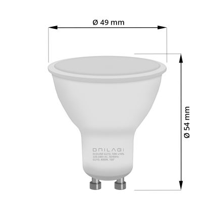 LED Žiarovka ECOLINE GU10/10W/230V 4000K - Brilagi