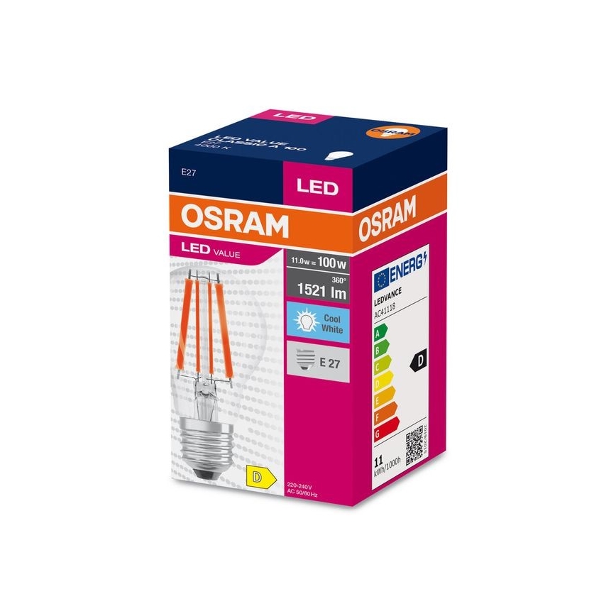 LED Žiarovka FILAMENT A100 E27/11W/230V 4000K - Osram
