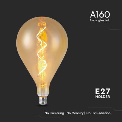 LED Žiarovka FILAMENT A160 E27/4W/230V 1800K