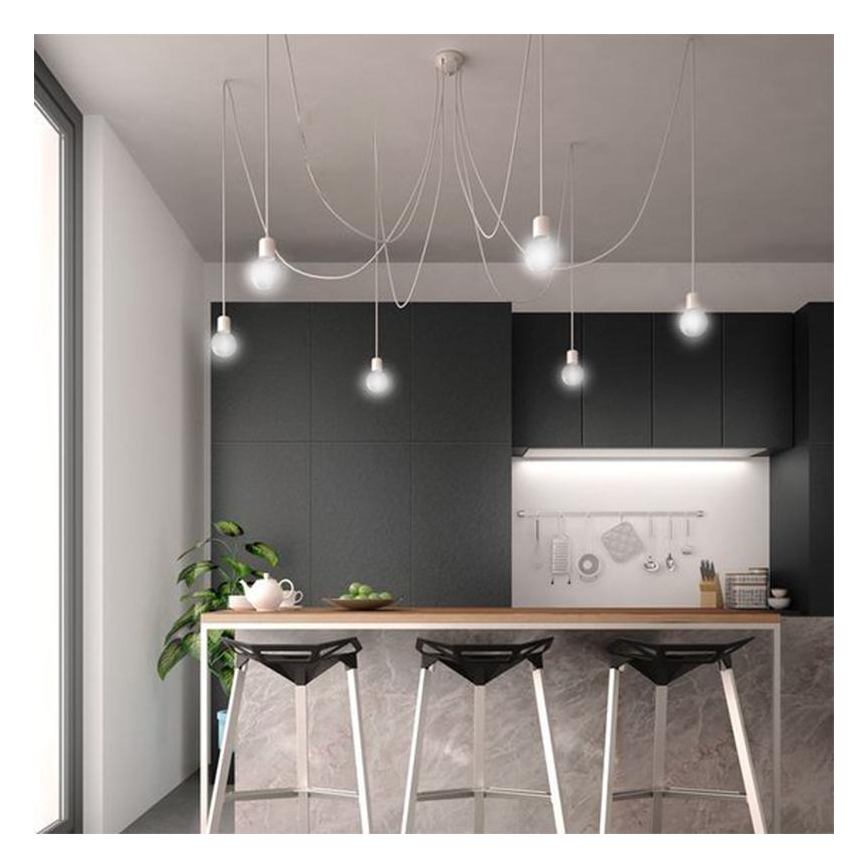 LED Žiarovka BIELY FILAMENT A60 E27/7,5W/230V 4000K