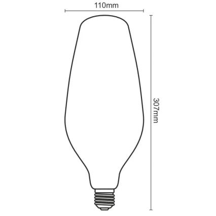 LED Žiarovka FILAMENT BUMPED VINTAGE BT110 E27/4W/230V 2000K