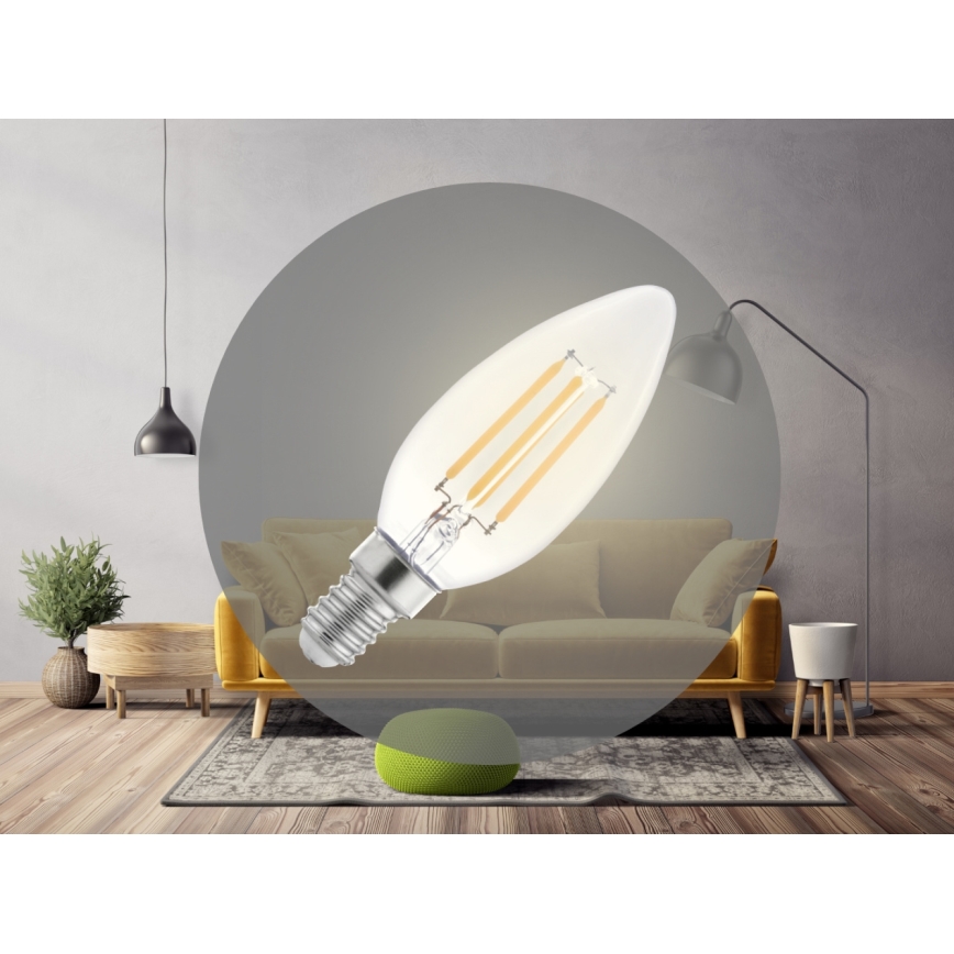 LED Žiarovka FILAMENT C37 E14/6W/230V 3000K