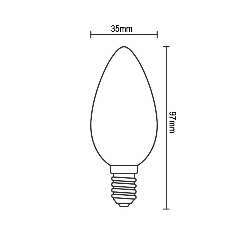 LED Žiarovka FILAMENT C37 E14/6W/230V 3000K