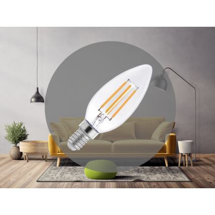 LED Žiarovka FILAMENT C37 E14/6W/230V 4000K