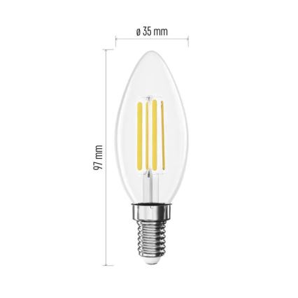LED Žiarovka FILAMENT E14/3,8W/230V 2700K