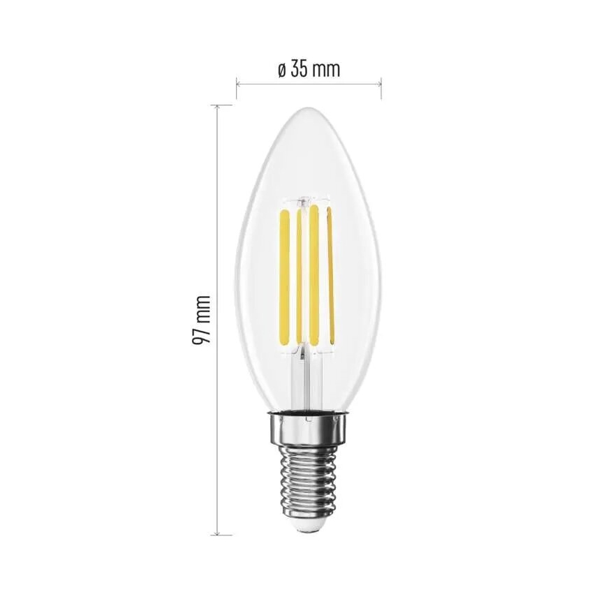 LED Žiarovka FILAMENT E14/3,8W/230V 2700K
