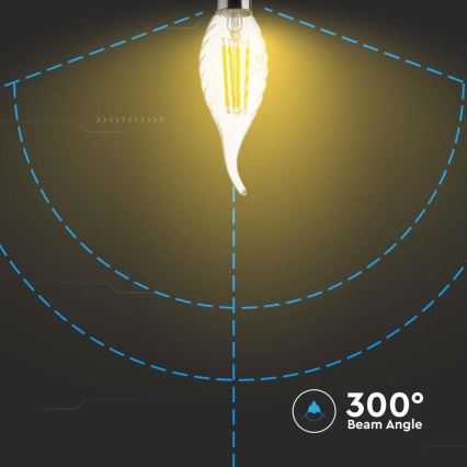 LED Žiarovka FILAMENT E14/4W/230V 4000K