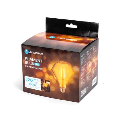 LED Žiarovka FILAMENT E27/4W/230V 1800K diamant - Aigostar