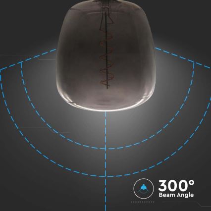 LED Žiarovka FILAMENT E27/4W/230V čierna