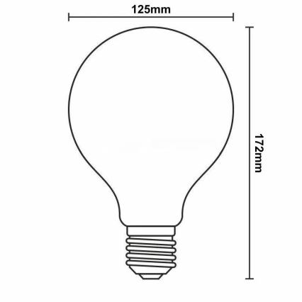 LED žiarovka FILAMENT G125 E27/11W/230V 3000K