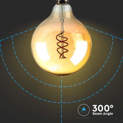 LED Žiarovka FILAMENT G125 E27/6W/230V 1800K