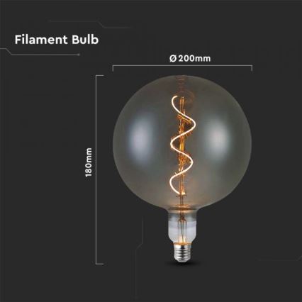 LED Žiarovka FILAMENT G200 E27/4W/230V 2700K