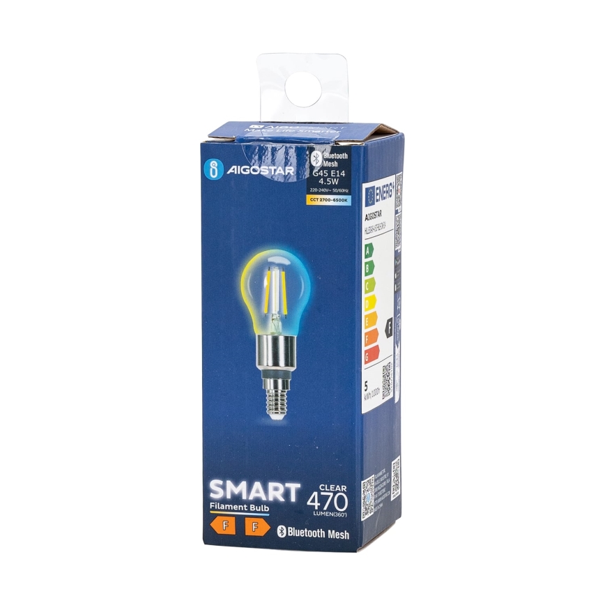 LED Stmievateľná žiarovka FILAMENT MESH Smart G45 E14/4,5W/230V 2700-6500K - Aigostar