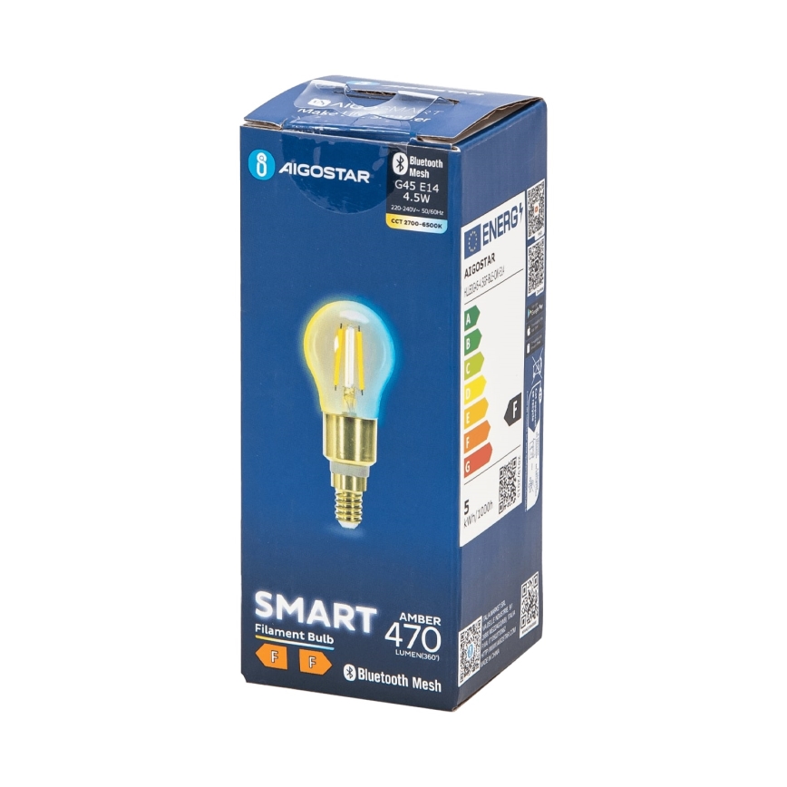 LED Stmievateľná žiarovka FILAMENT MESH Smart G45 E14/4,5W/230V 2700-6500K - Aigostar