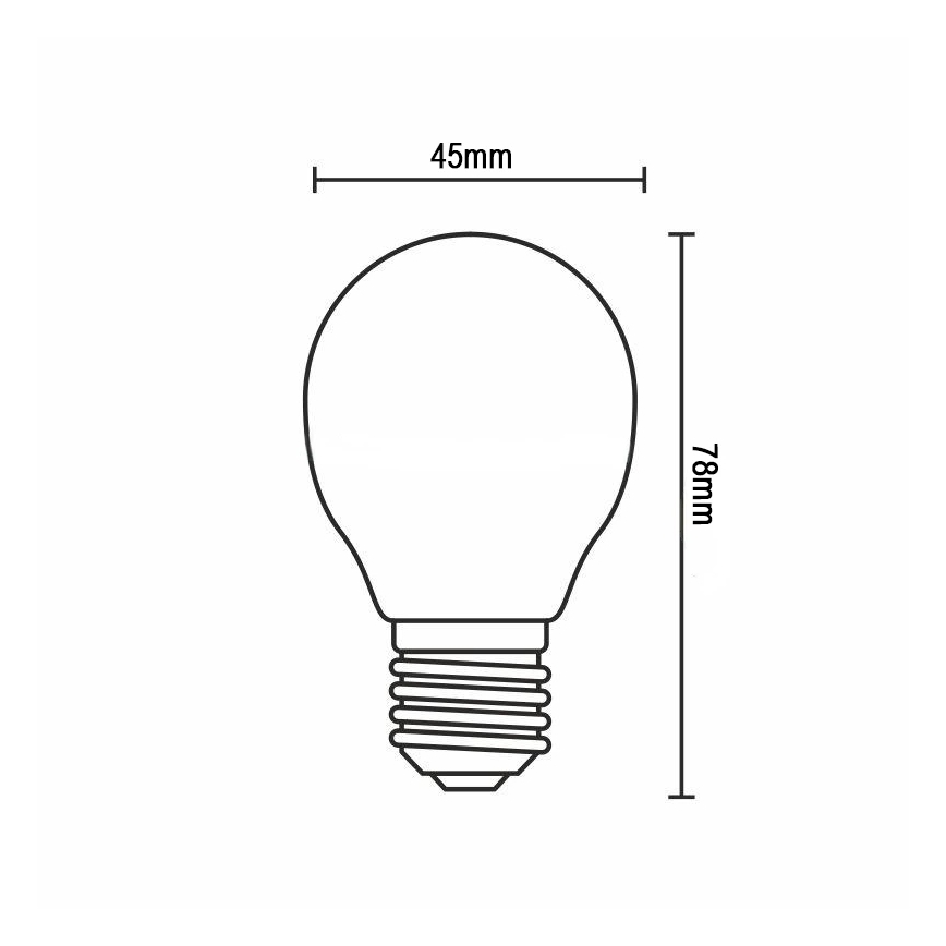 LED Žiarovka FILAMENT G45 E14/6W/230V 4000K