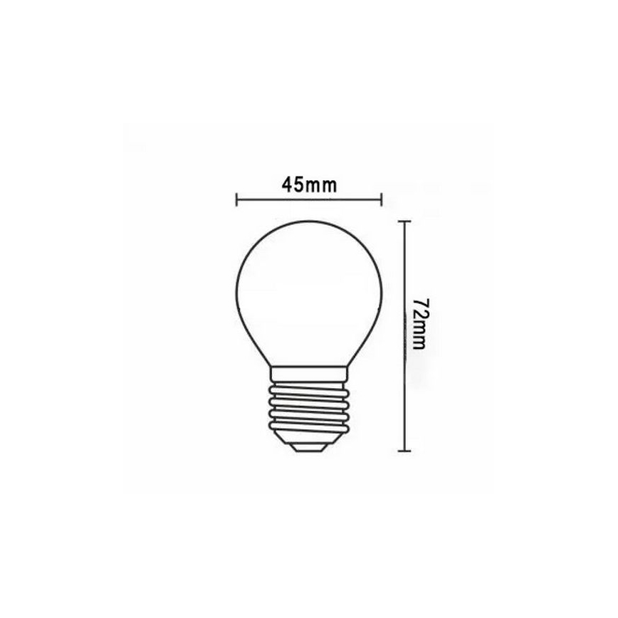 LED Žiarovka FILAMENT G45 E27/2W/230V 3000K