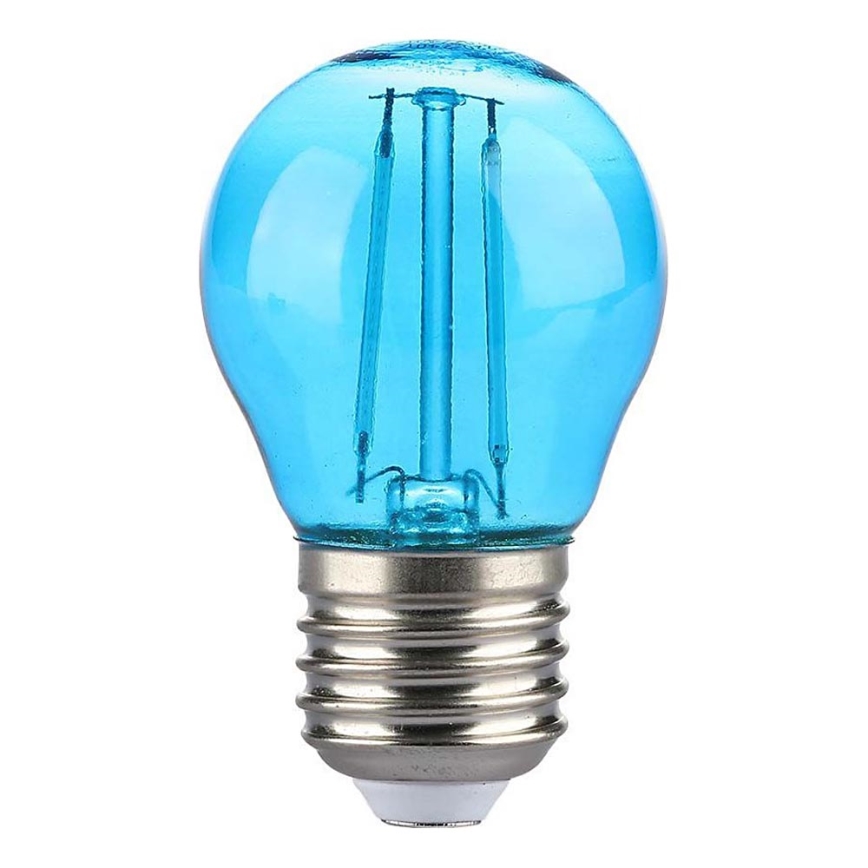 LED Žiarovka FILAMENT G45 E27/2W/230V modrá