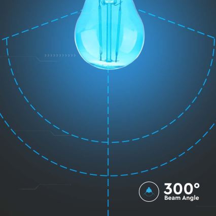 LED Žiarovka FILAMENT G45 E27/2W/230V modrá