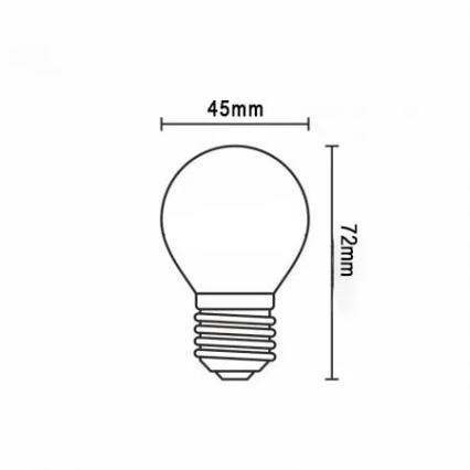 LED Žiarovka FILAMENT G45 E27/4W/230V 3000K