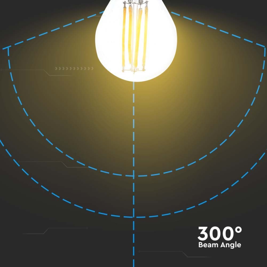 LED Žiarovka FILAMENT G45 E27/6W/230V 4000K