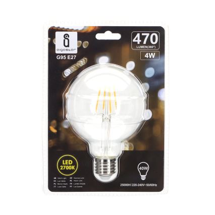 LED Žiarovka FILAMENT G95 E27/4W/230V 2700K - Aigostar