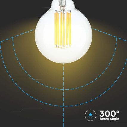LED Žiarovka FILAMENT G95 E27/6W/230V 3000K