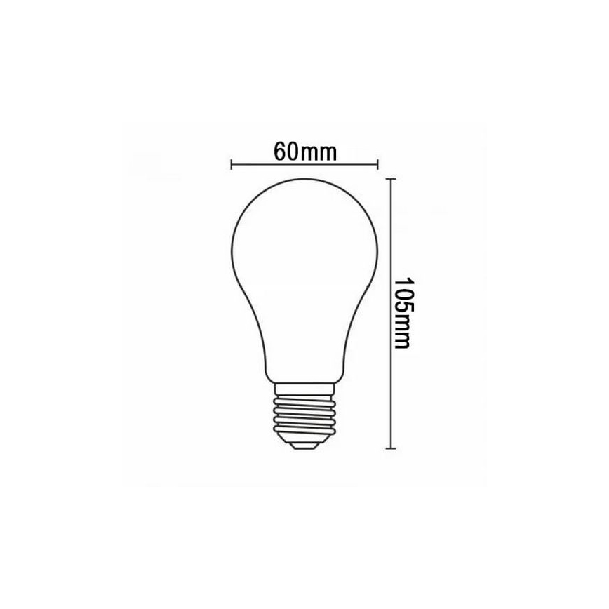 LED Žiarovka FILAMENT SHAPE A60 E27/4W/230V 1800K modrá