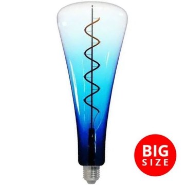 LED Žiarovka FILAMENT SHAPE T110 E27/5W/230V 1800K modrá