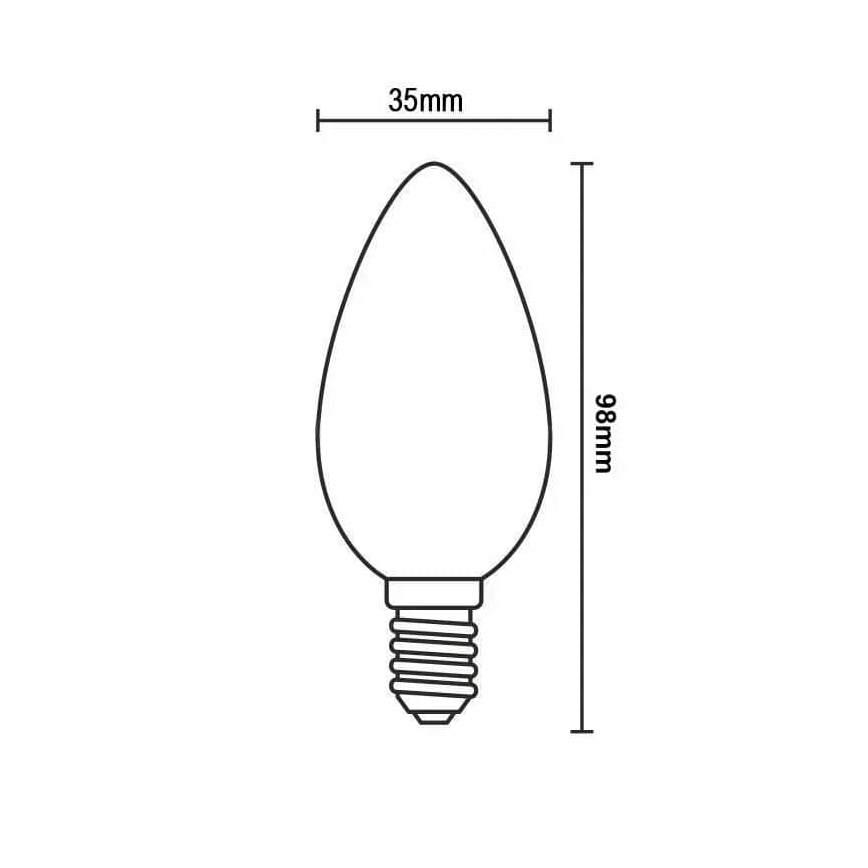 LED Žiarovka FILAMENT SLIM VINTAGE C35 E14/4,5W/230V 1800K