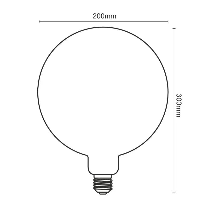 LED Žiarovka FILAMENT SPIRAL VINTAGE G200 E27/4W/230V 2000K