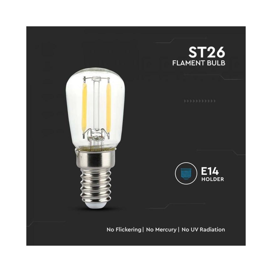LED žiarovka FILAMENT ST26 E14/2W/230V 6500K
