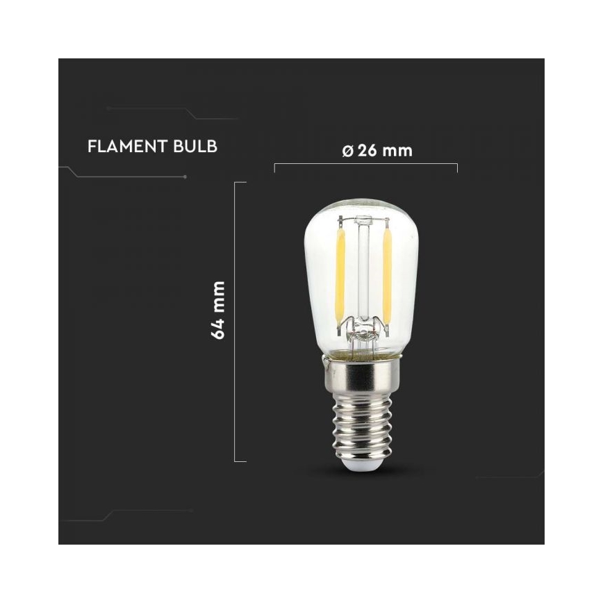 LED žiarovka FILAMENT ST26 E14/2W/230V 6500K
