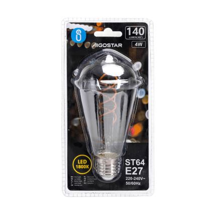 LED Žiarovka FILAMENT ST64 E27/4W/230V 1800K - Aigostar