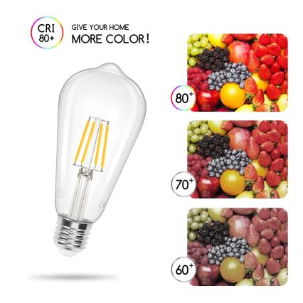 LED Žiarovka FILAMENT ST64 E27/4W/230V 2700K - Aigostar