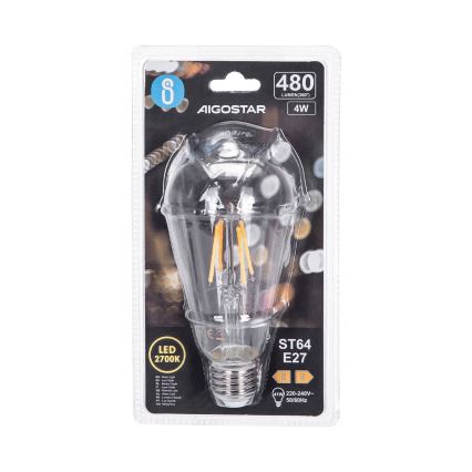 LED Žiarovka FILAMENT ST64 E27/4W/230V 2700K - Aigostar