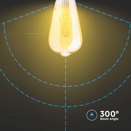 LED Žiarovka FILAMENT ST64 E27/6W/230V 2200K