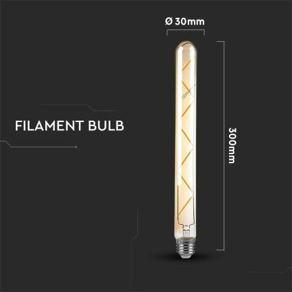 LED Žiarovka FILAMENT T30 E27/7W/230V 2200K