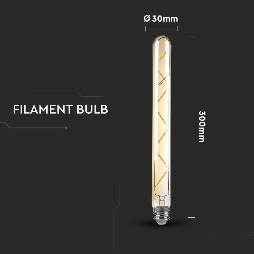LED Žiarovka FILAMENT T30 E27/7W/230V 2200K