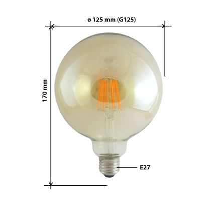 LED Žiarovka FILAMENT VINTAGE E27/10W/230V 2000K