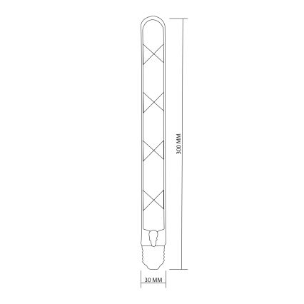 LED Žiarovka FILAMENT VINTAGE LED T30 E27/4,5W/230V 2700K