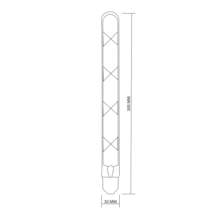 LED Žiarovka FILAMENT VINTAGE LED T30 E27/4,5W/230V 2700K